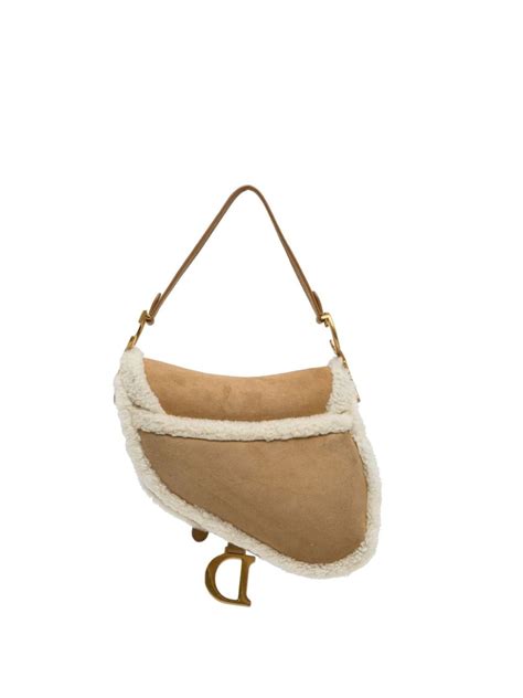 dior saddle shearling|pre owned dior saddle bag.